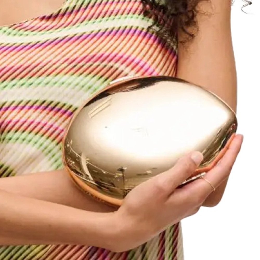 Urban Expressions Hardshell Gold Clutch
